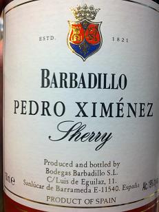 Barbadillo Pedro Ximenez