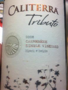 Caliterra Tributo Boldo Block Single Vineyard Carmenere 2008